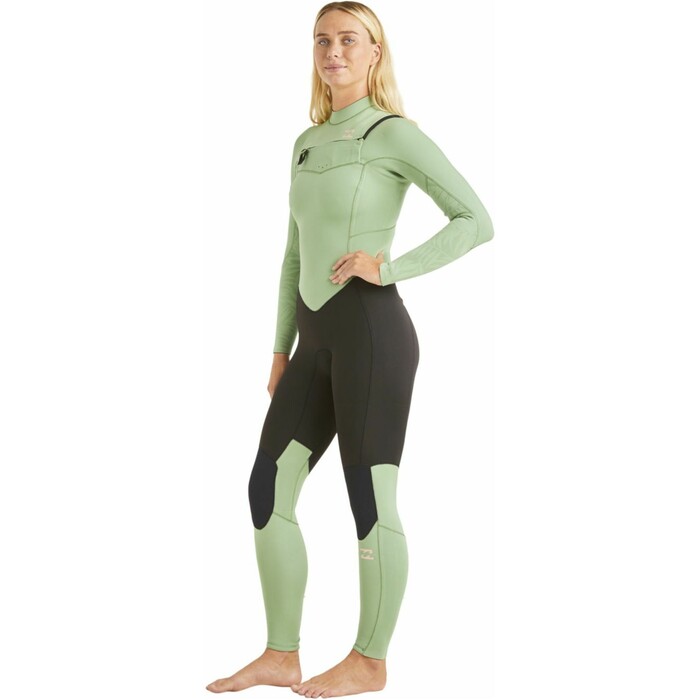 2024 Billabong Womens Synergy 3/2mm Chest Zip Wetsuit ABJW100174 - Kelp Forest